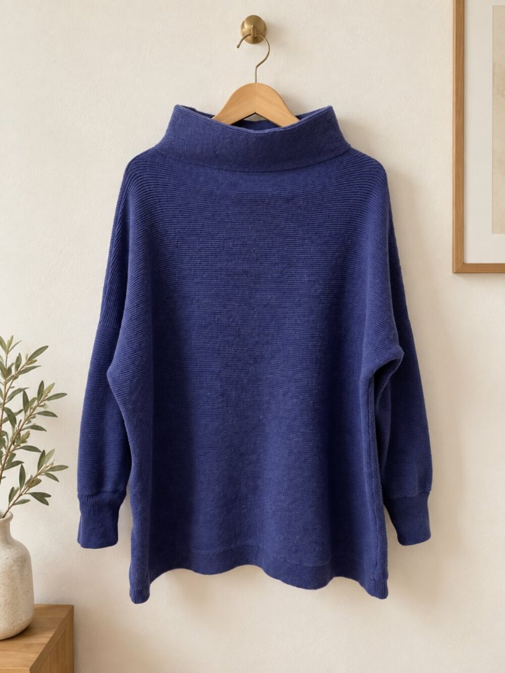 Free People Ottoman Slouchy Tunic Sweater Gothic Grape Purple Medium